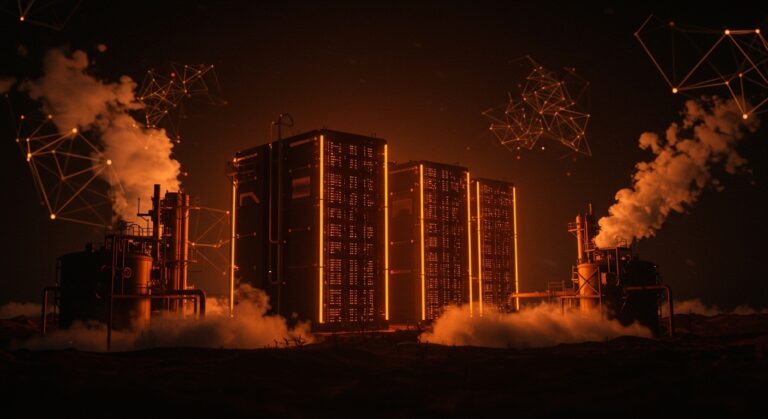 Centro de datos Hyperion AI de Meta en South Dakota con plantas de gas natural, simbolizando tendencias en energía e infraestructura tecnológica.