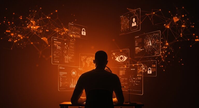 Monitoreo laboral con IA en Meta mostrando riesgos legales y privacidad de empleados en startups tech hispanas.