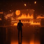 Meta despidos 2026 reflejados en una escena editorial con un fundador y gráficos digitales sobre recortes en el mercado laboral tecnológico.