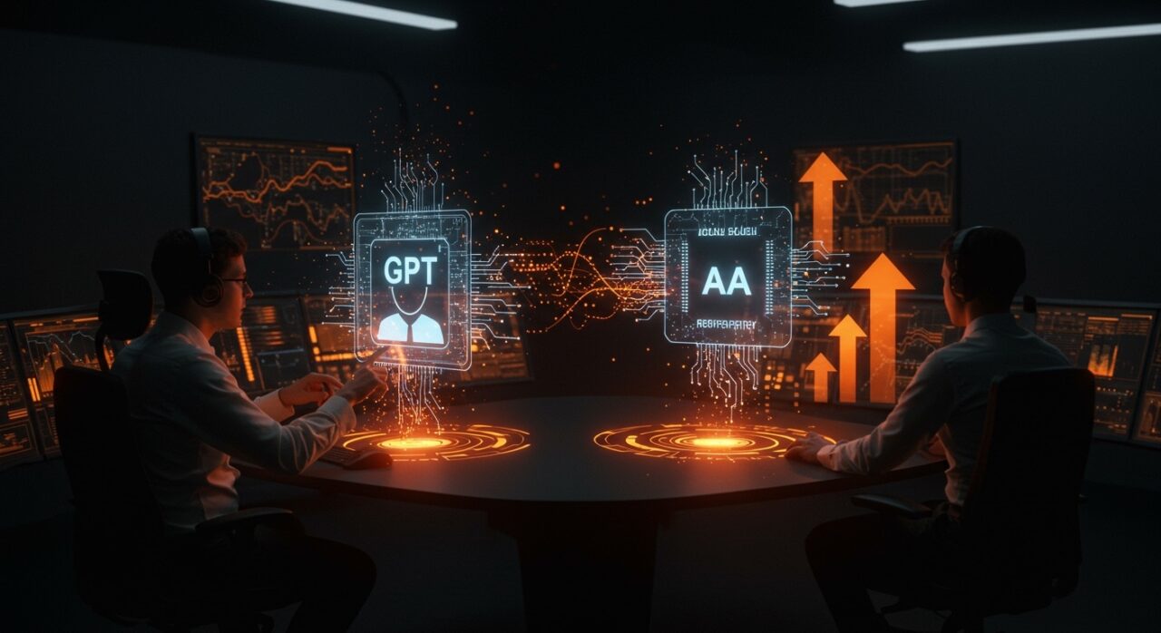 Visualización de Microsoft Copilot integrando GPT y Claude AI para mejorar la precisión en automatización de startups.
