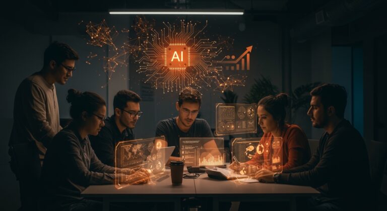 Microsoft Copilot impulsando inteligencia artificial y automatización en startups LATAM con tecnología avanzada para founders tech.