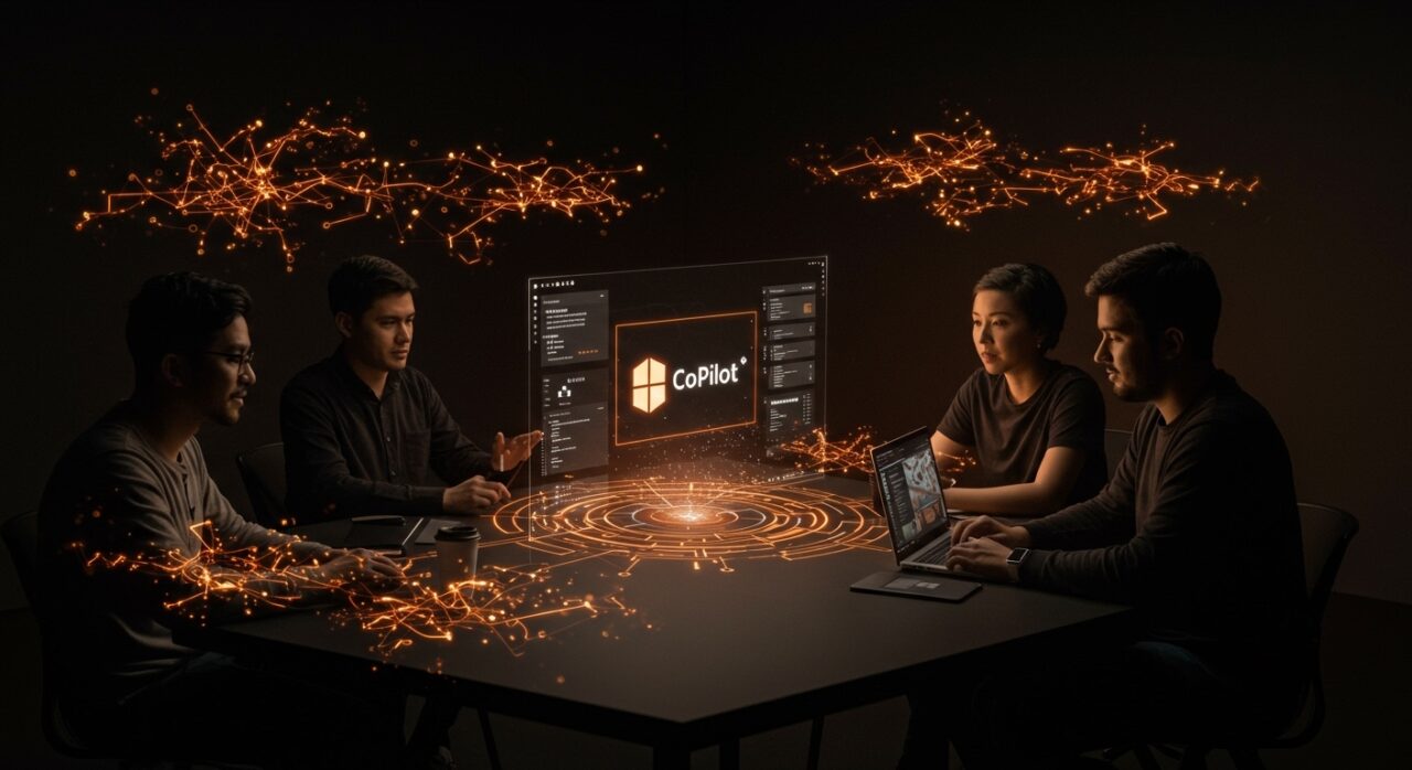 Fundadores tech latinoamericanos utilizando Microsoft Copilot para integración y automatización con inteligencia artificial generativa en startups LATAM.