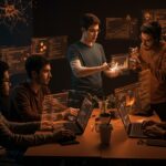 Fundadores hispanos de startup utilizando inteligencia artificial Mistral Medium 3.5 para escalar desarrollo con agentes remotos y automatización.