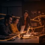 Motivación laboral en equipo startup con enfoque en propósito, autonomía y liderazgo consciente dentro de la cultura organizacional.