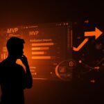 Emprendedor reflexionando sobre la validación de MVP para clientes reales y evitando el fracaso en startups.