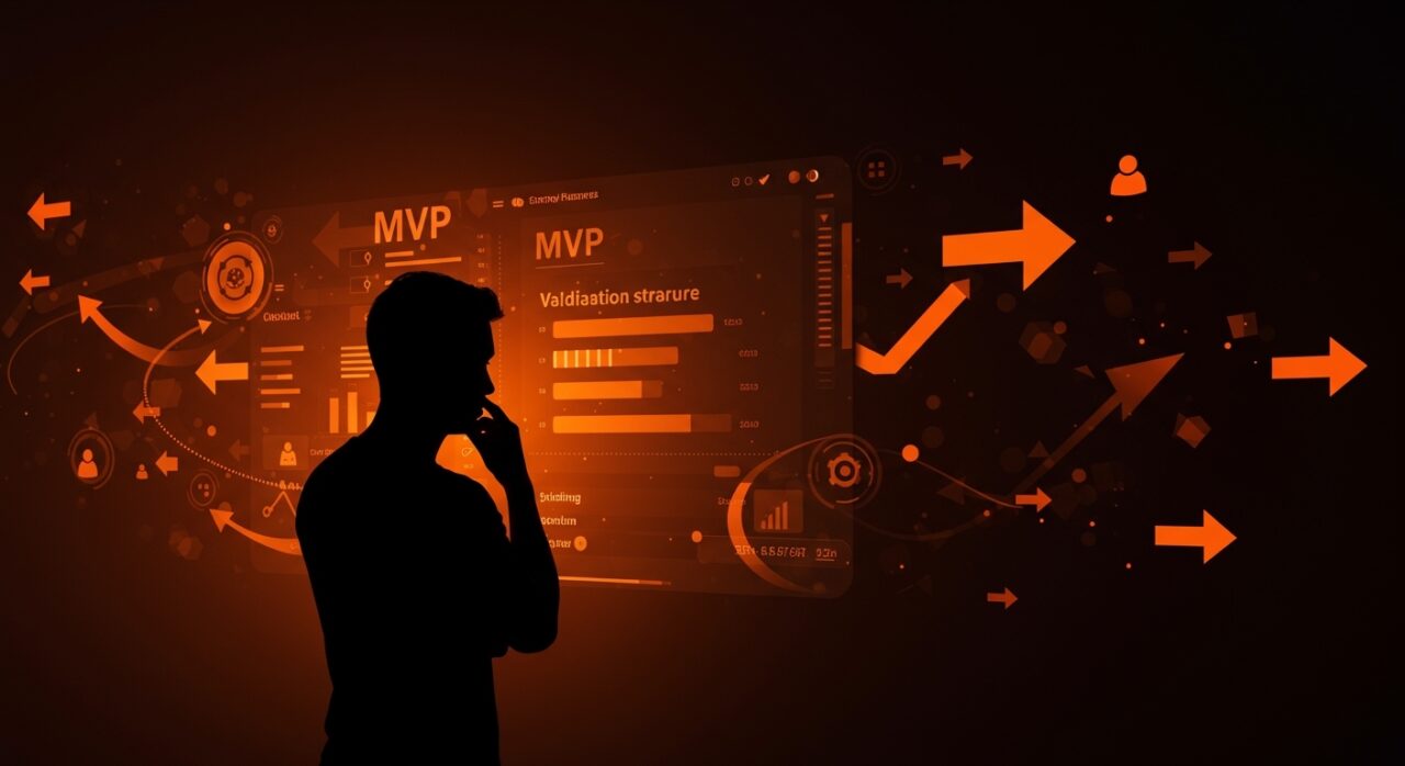 Emprendedor reflexionando sobre la validación de MVP para clientes reales y evitando el fracaso en startups.