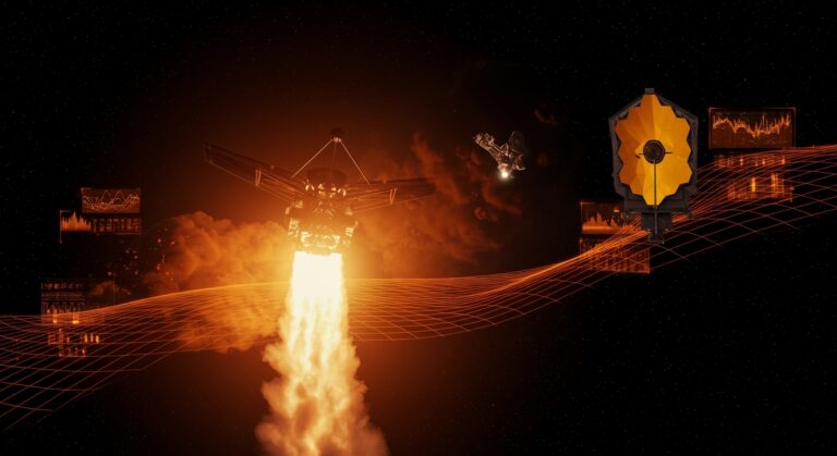 Telescopio espacial NASA Roman y James Webb en colaboración explorando materia oscura con tecnología avanzada para astronomía 2026.