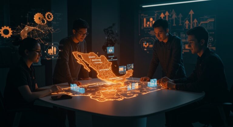 Nearshoring en México y automatización intralogística con inteligencia artificial redefiniendo la cadena de suministro para startups tech en LATAM en 2026.