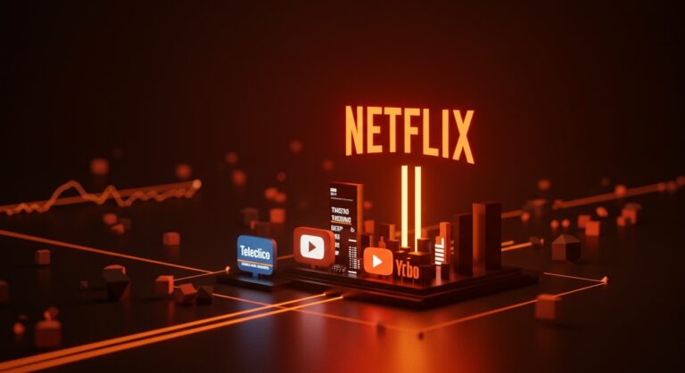 Netflix como el tercer canal más visto en España superando a Telecinco, destacando tendencias de streaming y consumo audiovisual en el mercado digital.