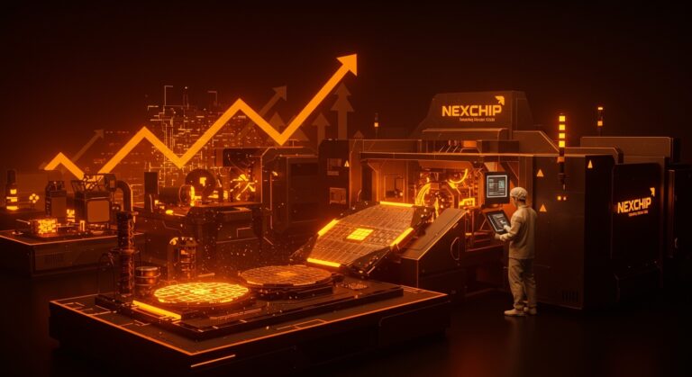 Megafábrica de semiconductores de Nexchip en expansión en China, ilustrando tendencias tecnológicas y crecimiento en el mercado global de chips.