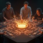 Fundadores LATAM de startups IA colaborando, impulsados por NVIDIA y NVentures con capital y mentoría.