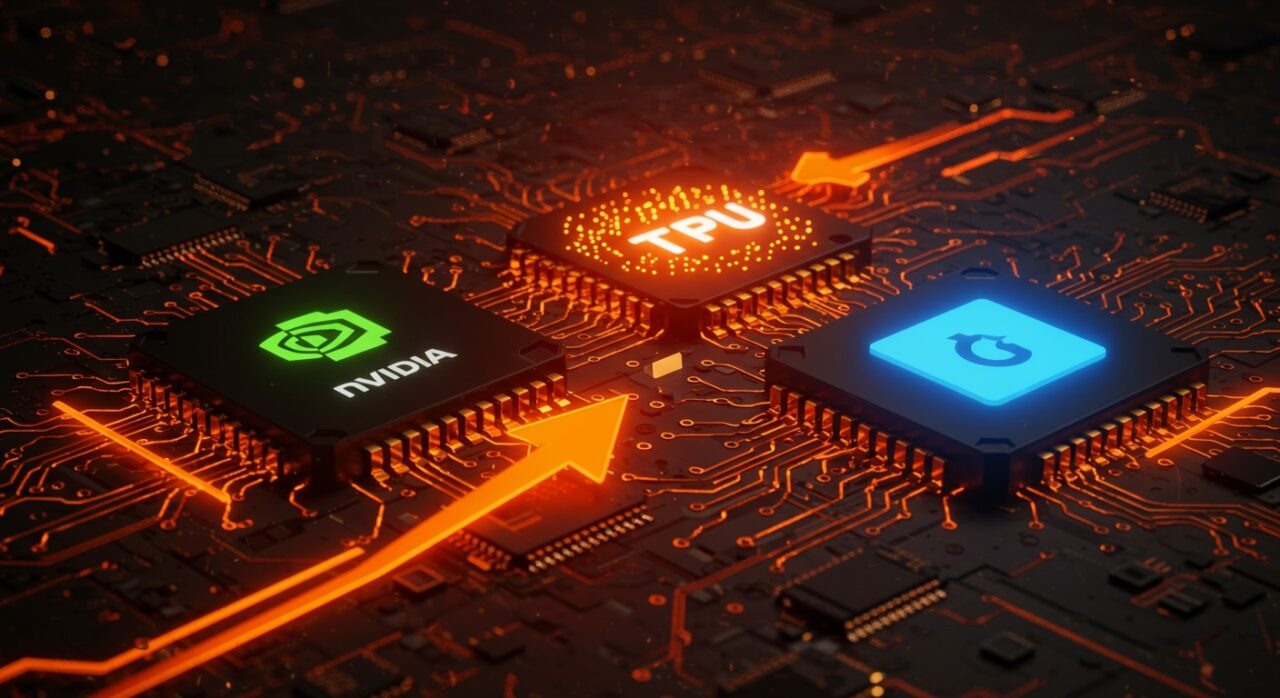 Competencia entre chips de IA Nvidia, Google TPU y startup ganando terreno con innovación en hardware de inteligencia artificial.