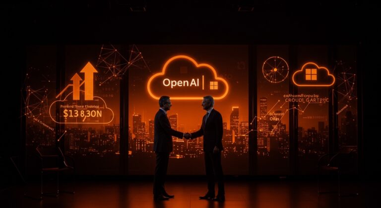 Acuerdo entre OpenAI y Microsoft rompe exclusividad en nube con inversión de 13 mil millones y afecta a AWS y Google Cloud en mercado IA.