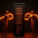 Acuerdo entre OpenAI y Microsoft representado con símbolos de inversión y partnership tecnológico en la nube AWS, enfocado en el ecosistema startup de inteligencia artificial.