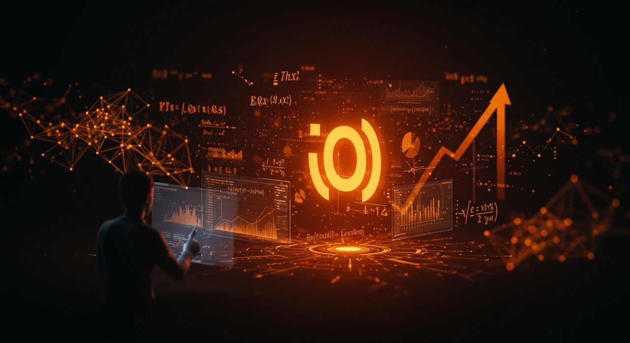 Operador binario eml y funciones elementales representando regresión simbólica e inteligencia artificial en startups tecnológicas.