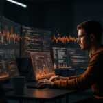 Founder de startup IA optimizando la función tanh para reducir costos de inference con visualización de redes neuronales y eficiencia computacional.