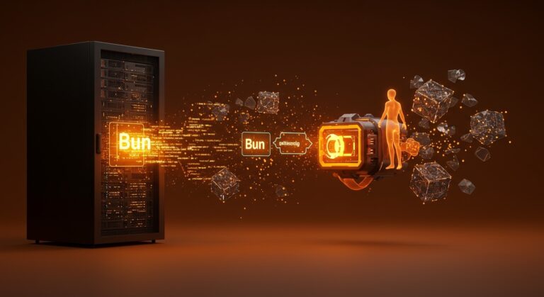 Optimización de git con Zig e IA acelerando Bun 100x, mostrando integración de automatización, WebAssembly y herramientas de desarrollo avanzadas.