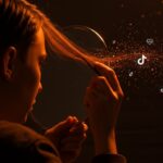 Joven de la Generación Z con signos de alopecia relacionados con Ozempic y tendencias de salud capilar en TikTok.