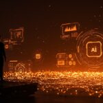 Fundador tecnológico frente a redes AI militares y defensa nacional, representando impacto de Palantir en startups y talento tech.