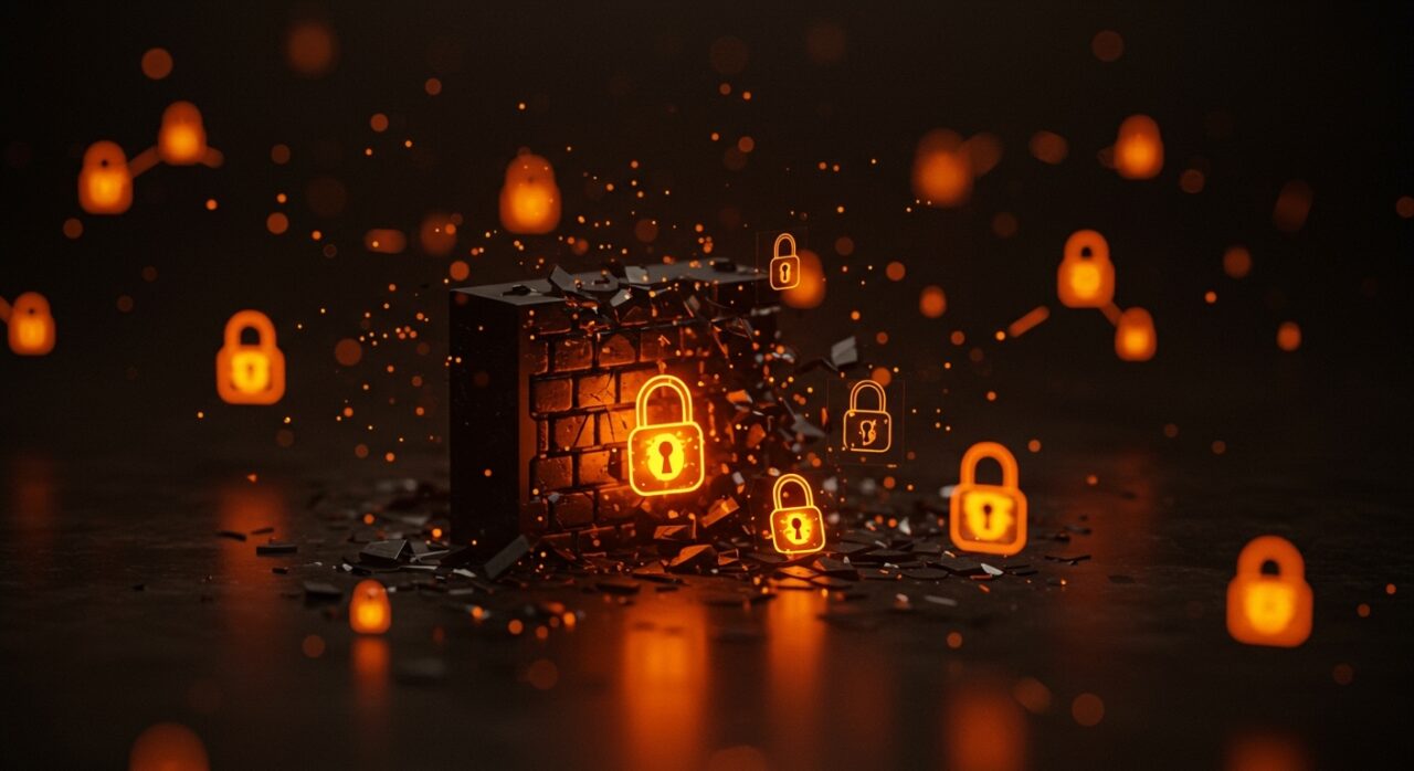 Imagen conceptual sobre vulnerabilidades que comprometen firewalls Palo Alto con accesos root, destacando gestión de ciberseguridad para startups.