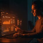 Interfaz de inteligencia artificial ayudando a pymes chilenas a automatizar la Operación Renta y optimizar sus finanzas.