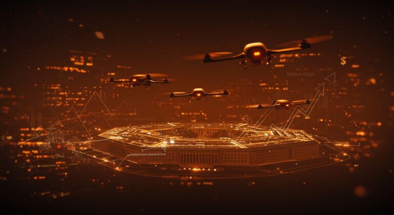 Presupuesto récord del Pentágono para drones impulsando oportunidades en startups de IA y tecnología militar en el ecosistema hispano.