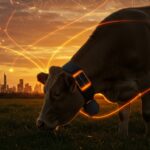 Collar solar inteligente con IA para ganado financiado por Peter Thiel, innovación en agrotech con inversión global.