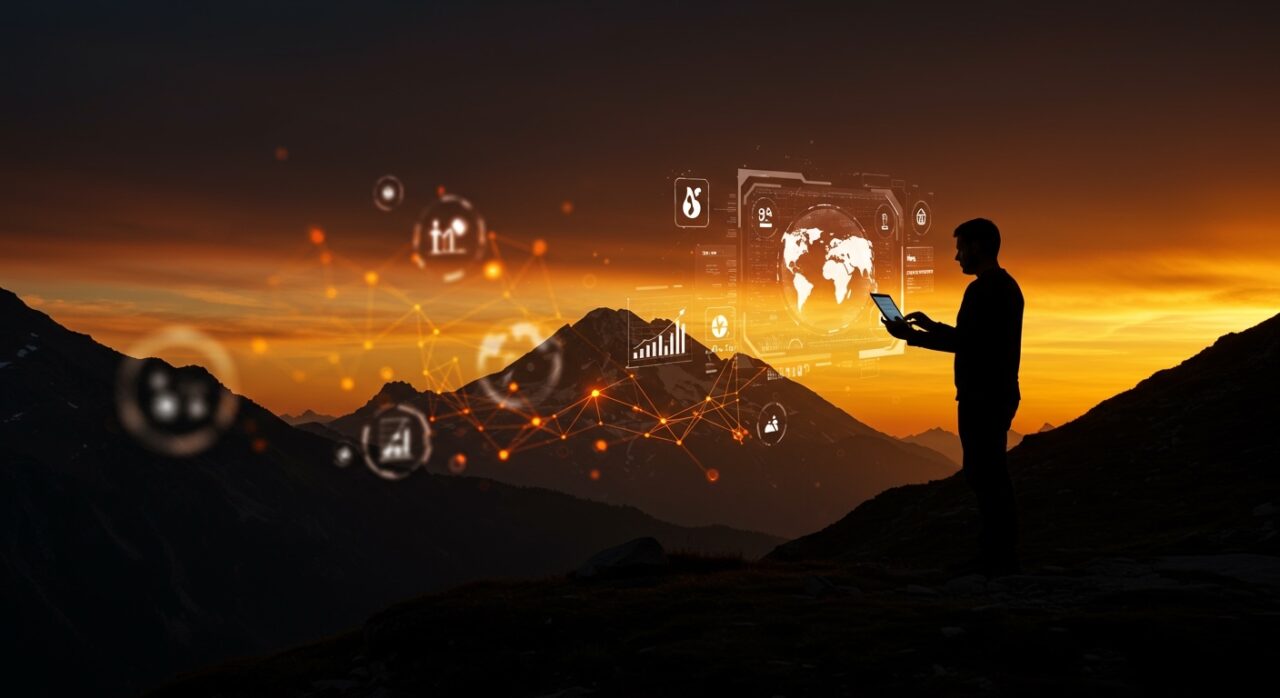 Calentamiento de los Pirineos y oportunidades para startups en climate tech, turismo y gestión hídrica con visualización de datos ambientales.