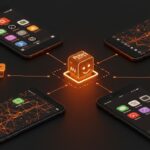 Interfaz digital de Poke AI en iMessage, SMS, WhatsApp y Telegram mostrando agente IA sin instalación de apps para automatización personal y productividad en startups.