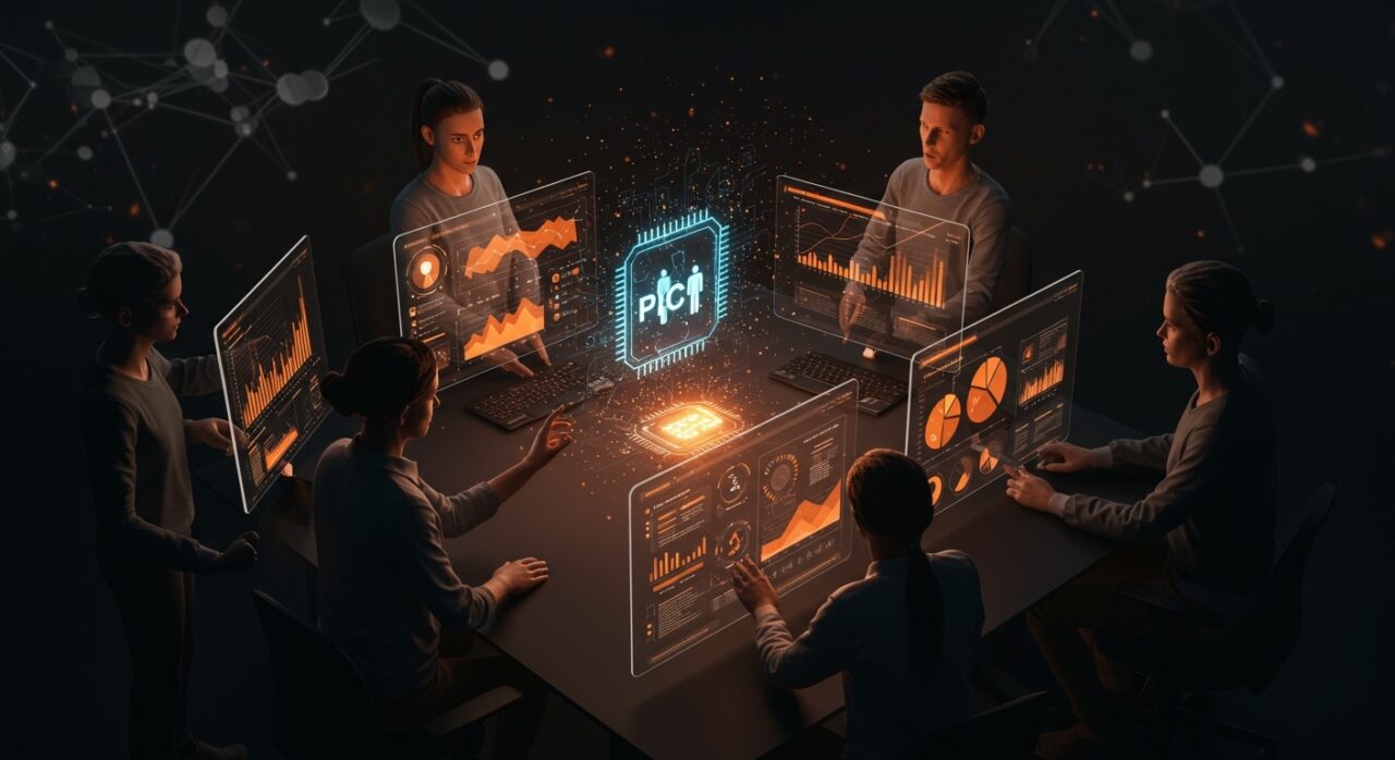 Equipo de startup SaaS en LATAM usando inteligencia artificial y automatización para pricing flexible y escalabilidad global.