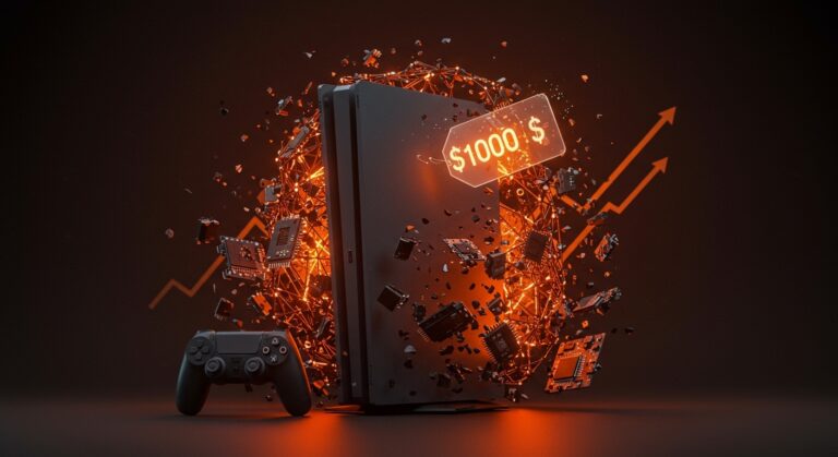 PS6 con crisis de componentes y precios elevados ilustrando impacto en hardware gaming e IA en cadena de suministro.