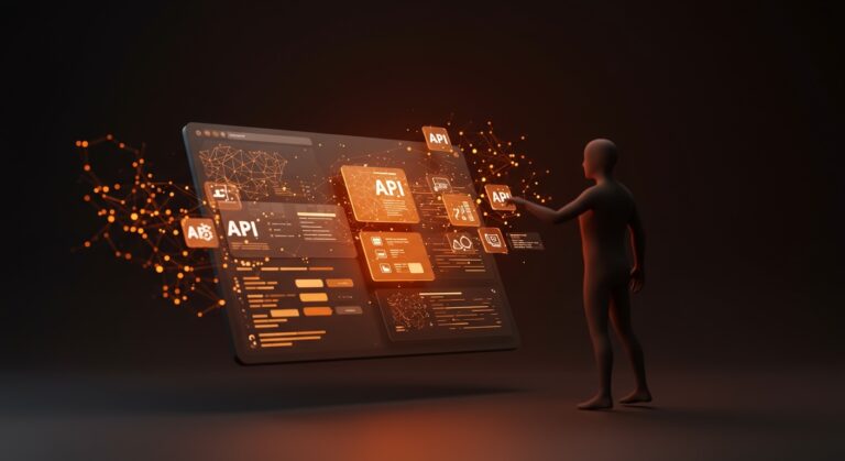 Interfaz de usuario generada automáticamente con IA en navegador para desarrollo frontend y startups tech.
