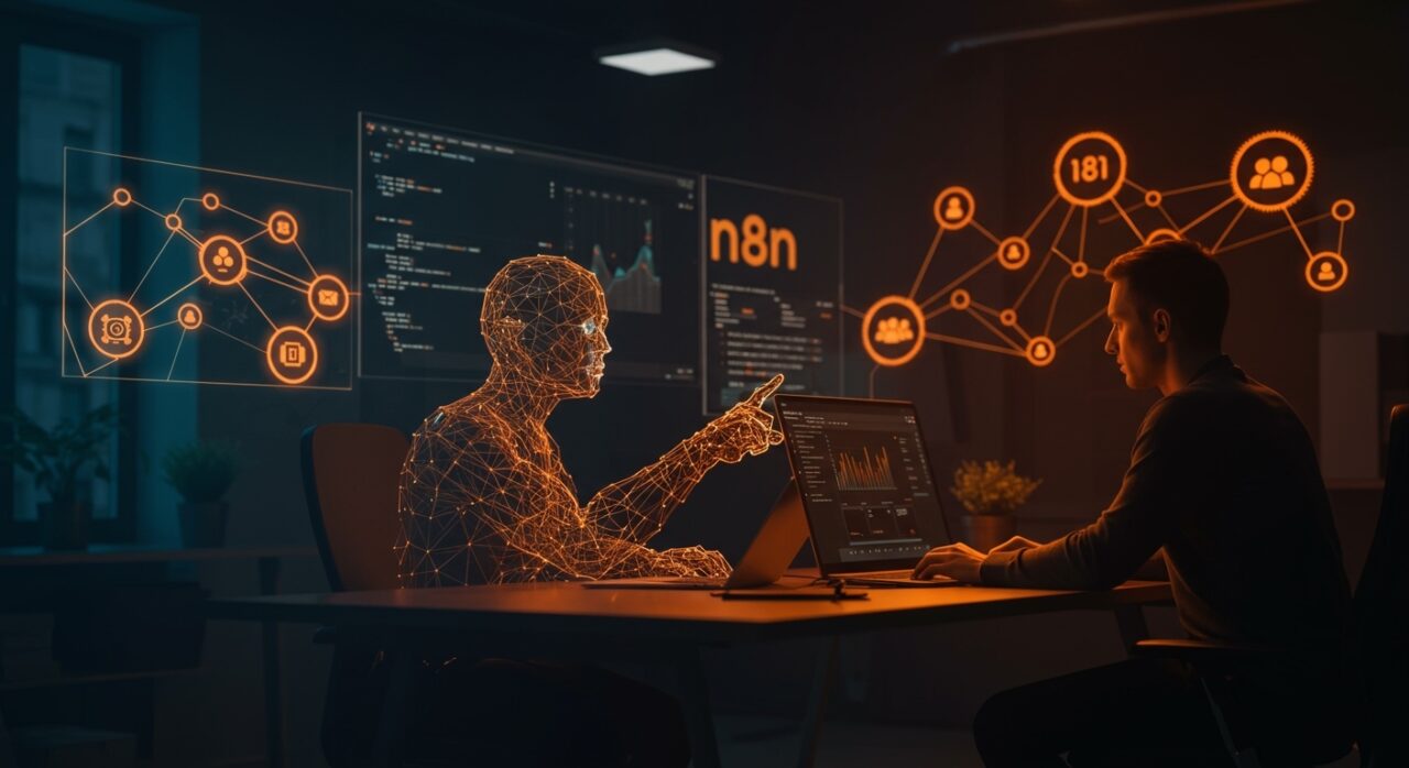 Automatización con IA y workflows en n8n, alternativa open source a Zapier destacada en Ecosistema Startup.