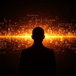 Matemáticas intuitivas de Ramanujan con fórmulas flotantes y IA descifrando innovación tecnológica para startups.