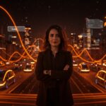 Raquel Urtasun y robotaxis autónomos en Madrid ilustrando movilidad autónoma e innovación deep tech en España.