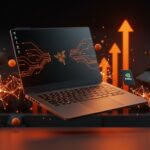 Portátil gaming Razer Blade 16 con Intel Panther Lake y Nvidia RTX en un entorno tecnológico innovador para IA y startups.