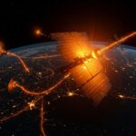 Espejos satelitales Reflect Orbital reflejando luz solar para energía limpia nocturna, tecnología innovadora y sostenible en espacio orbital.