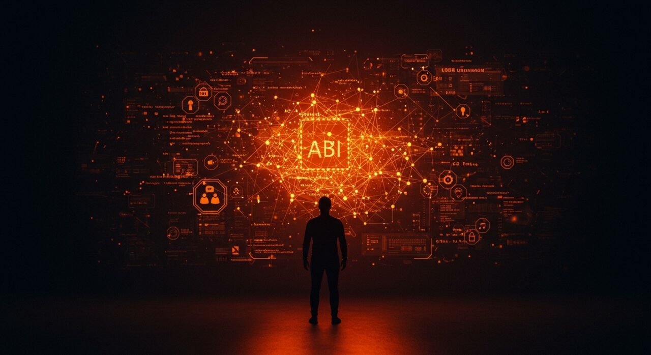 Desarrollador enfrentando red neuronal de IA que representa el riesgo de perder habilidades de programación por dependencia excesiva en IA en startups tecnológicas.