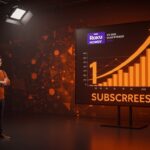 Cofundador de startup celebrando 1 millón de suscriptores en modelo de streaming Roku Howdy con tendencias de mercado digital.