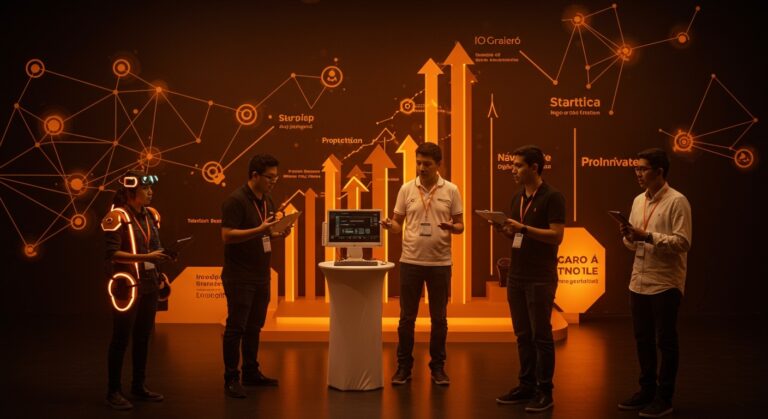 Cuatro startups innovadoras financiadas por ProInnóvate presentando tecnologías en robótica, IoT, proptech y digitalización naval en el ecosistema emprendedor de Perú.