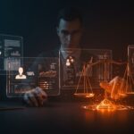 Visualización conceptual de salarios de vigilancia definidos por algoritmos que analizan datos personales en el contexto de negociación salarial y legislación tecnológica.