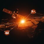Satélite espía chino TEE-01B en órbita coordinando ataques de Irán a bases de EE.UU. en Medio Oriente con tecnología geoespacial y de inteligencia orbital.