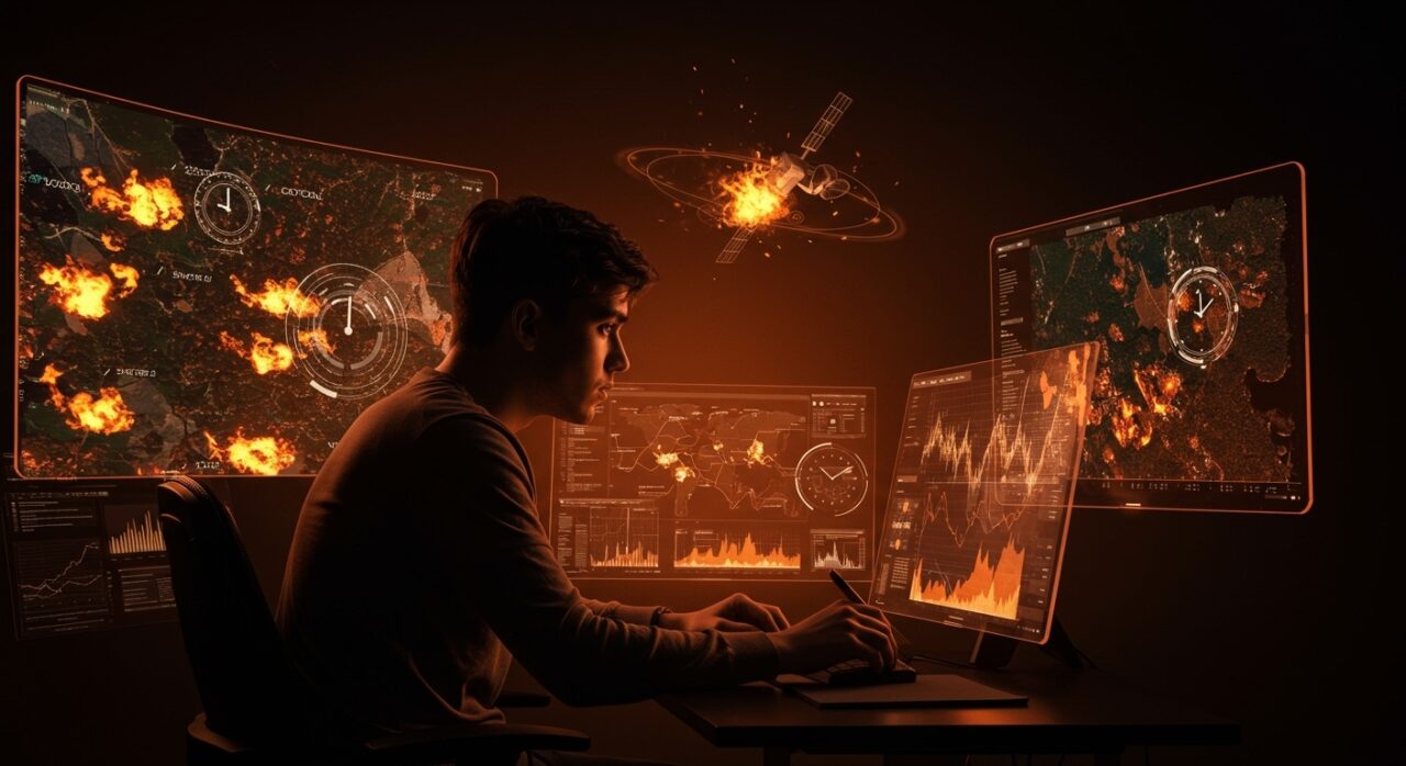 Startup argentina Satellites on Fire utilizando inteligencia artificial para detectar incendios forestales antes que la NASA con tecnología satelital avanzada.