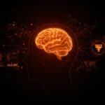 Implante cerebral biohíbrido humano de Science Corp destacado en imagen futurista con interconexiones neuronales y tecnología neurotecnológica avanzada.