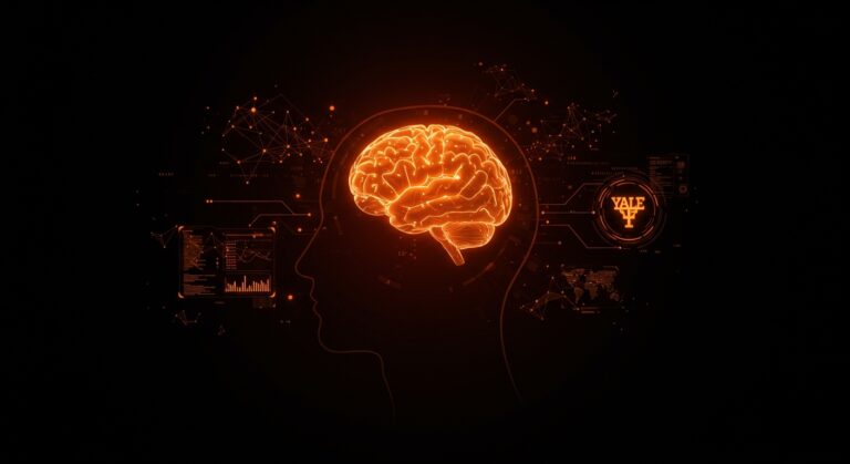 Implante cerebral biohíbrido humano de Science Corp destacado en imagen futurista con interconexiones neuronales y tecnología neurotecnológica avanzada.