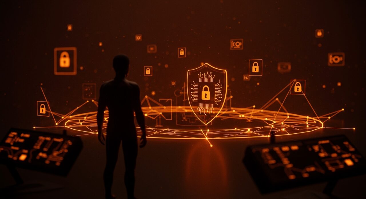 Seguridad de agentes IA con arquitectura de zero trust y aislamiento de credenciales, destacando protección avanzada en inteligencia artificial.