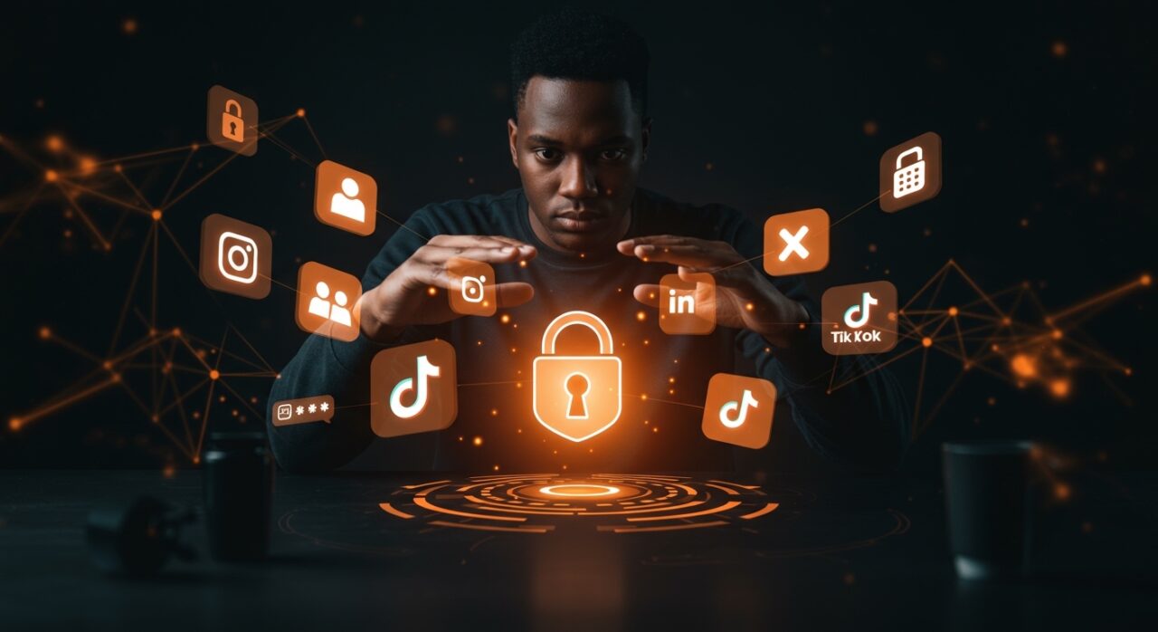 Seguridad en redes sociales para startups con protección avanzada contra phishing, autenticación dos factores y gestión de contraseñas en Instagram, LinkedIn, TikTok y X.