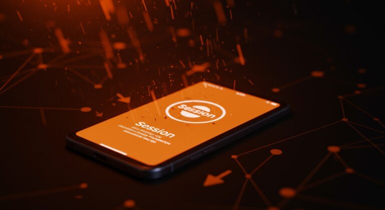 Cierre inminente de la app Session por falta de financiamiento, ilustrando la crisis en la mensajería descentralizada y startups de tecnología.