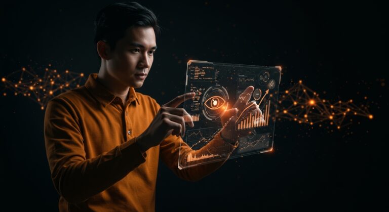 Innovador utilizando visión artificial y control de calidad con inteligencia artificial para pymes, destacando el crecimiento del mercado y automatización empresarial.