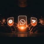 Comparativa visual de seguridad y privacidad en apps de mensajería para startups destacando Signal, WhatsApp y Telegram en el contexto tecnológico.